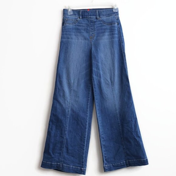 SPANX Wide Leg Seamed Front Jeans - Size M - Pull on - Picture 3 of 12